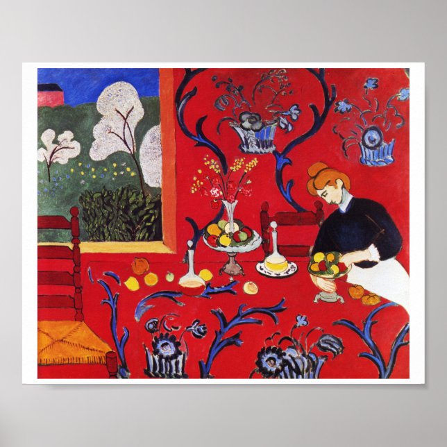 Poster Harmonie en rouge, Matisse (Devant)