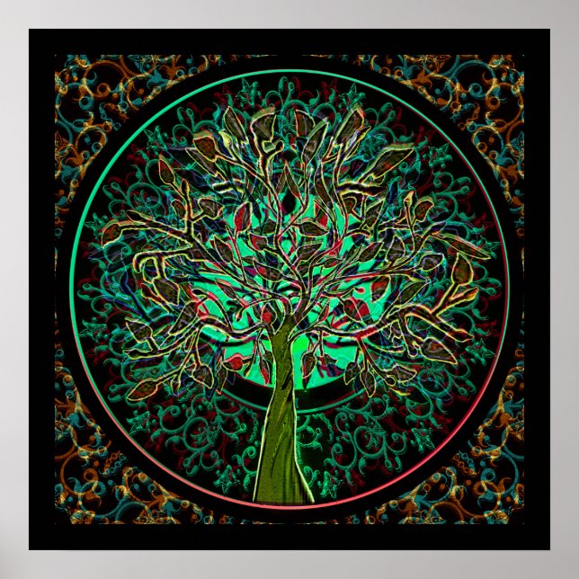 Poster Harmonie et espoir Arbre de vie (Devant)