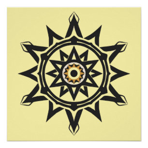 Poster Harmonie éternelle Mandala — Géométrie divine en o