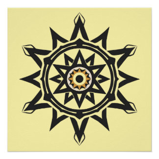 Poster Harmonie éternelle Mandala — Géométrie divine en o