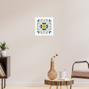 Poster Harmonie Fleurie Dorée