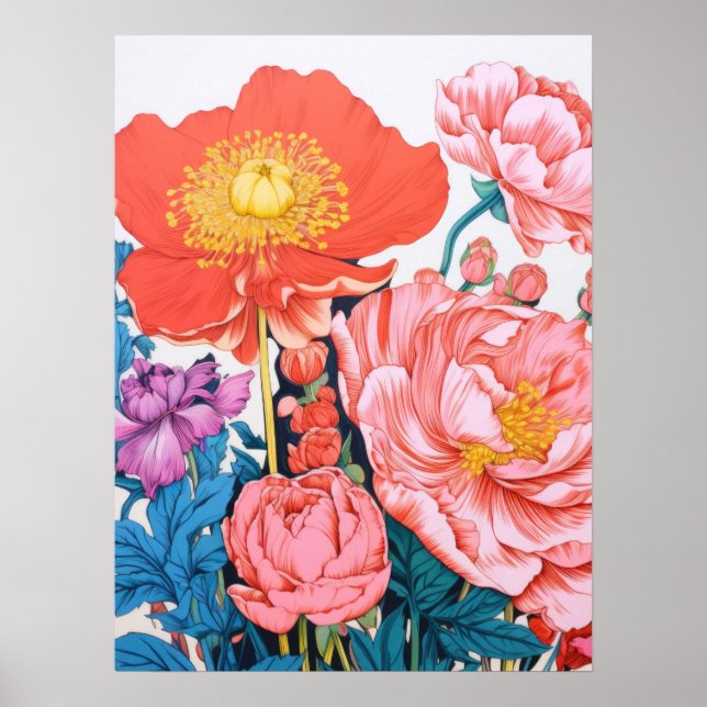 Poster Harmonie florale (Devant)