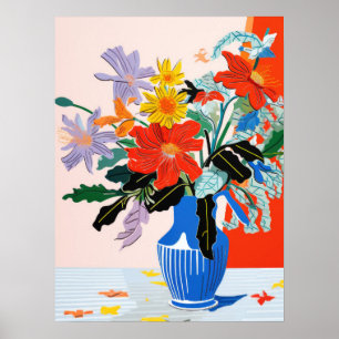 Poster Harmonie Florale : Un Vase Vibrant