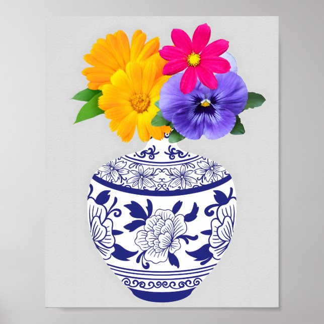 Poster Harmonie florale vive (Devant)