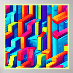 Poster Harmonie géométrique Abstraite