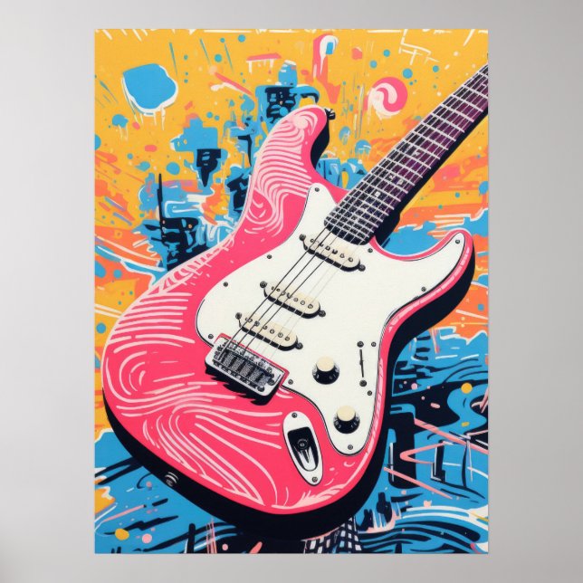 Poster Harmonie mélodique : La guitare colorée (Devant)