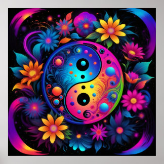 Poster Harmonie spirituelle Yin Yang