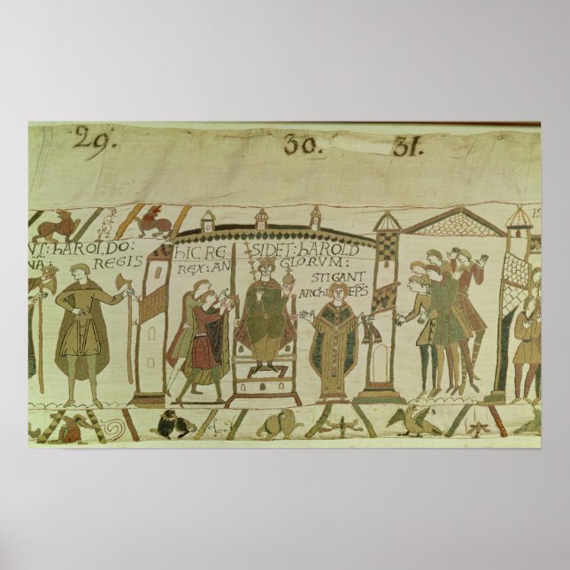 Poster Harold est offert la couronne et la (Devant)