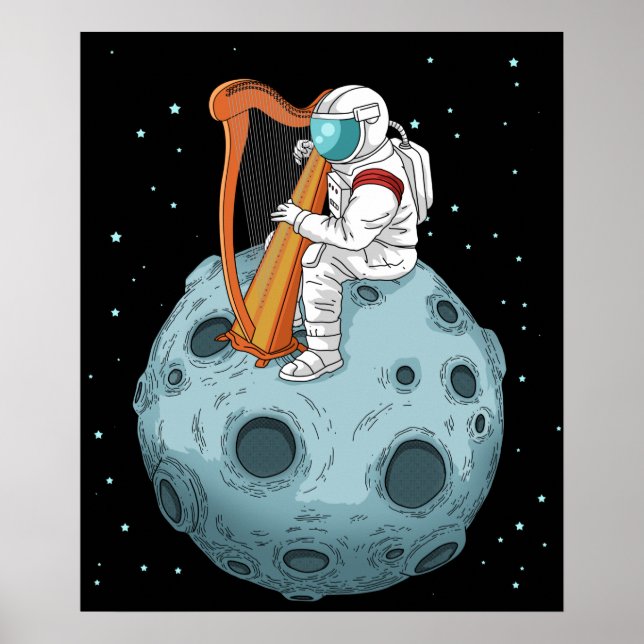 Poster Harp Player (Devant)