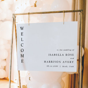 Poster HARPER Moderne Minimaliste Propre Mariage Accueil
