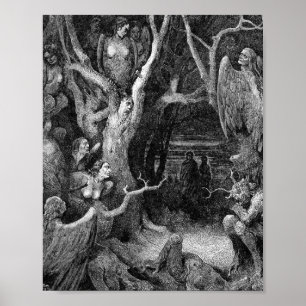 Poster Harpies Dans La Forêt De Suicides Gustave Dore