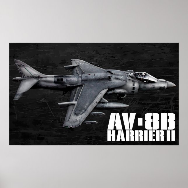 Poster Harrier II AV-8B (Devant)