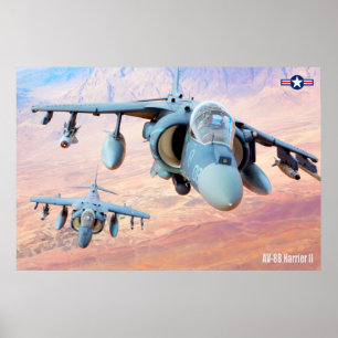 POSTER HARRIER II AV-8B