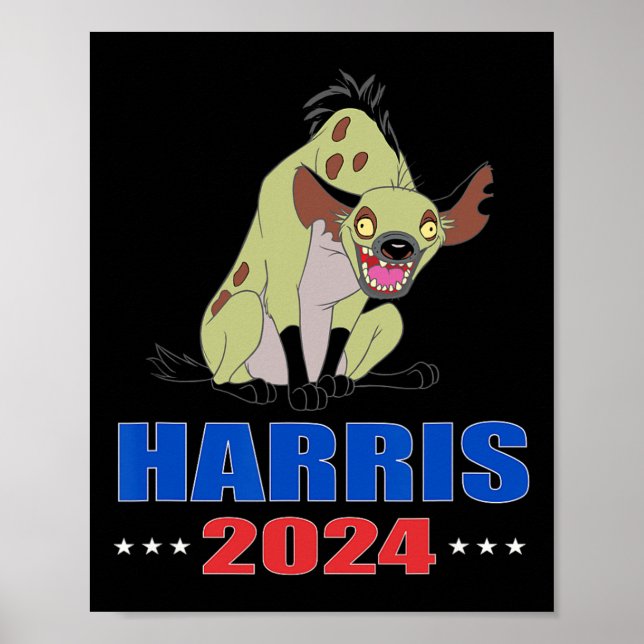 Poster Harris 2024 Funny Hyena (Devant)