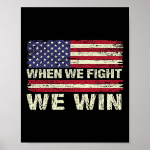 Poster Harris 2024 Quand Nous Combattons Nous Gagnons Dnc