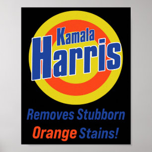 Poster Harris 2024 supprime les taches d'orange entêtées