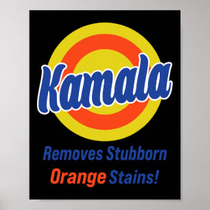 Poster Harris 2024 supprime les taches d'orange têtues 3