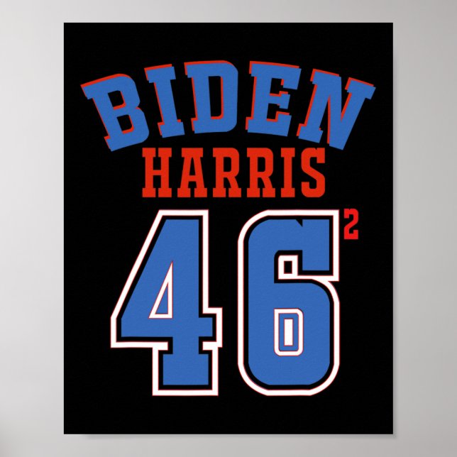 Poster Harris 46 Squared Joe Biden 46e Président Des État (Devant)