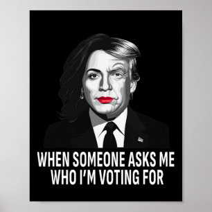 Poster Harris Contre Donald Trump Mème Électoral Drôle