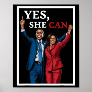 Poster Harris Et Barack Obama À L'Avant Des Élections De 