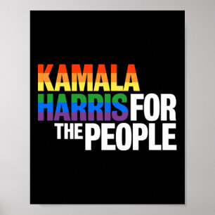 Poster Harris Pour Le Président Lgbt Gay pride Rainbow