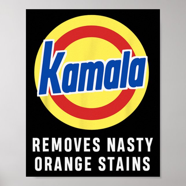 Poster Harris Tim Walz Supprime Nasty Orange Stains Funny (Devant)