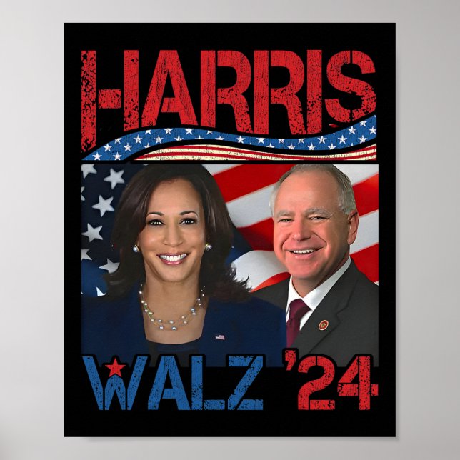 Poster Harris Tim Walz Waltz 3 (Devant)