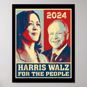 Poster Harris W 2024 Pour Les Démocrates Du Peuple Vote K
