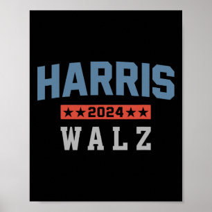 Poster Harris Waltz 2024 Election Kamala Harris Tim Waltz