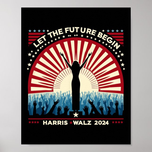 Poster Harris Waltz 2024 Election Kamala Harris Tim Waltz (Devant)