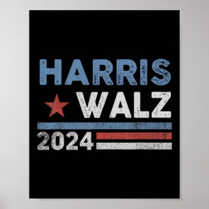 Poster Harris Waltz 2024 Election Kamala Harris Tim Waltz