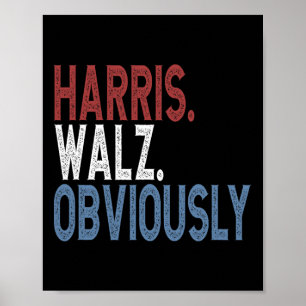 Poster Harris Waltz 2024 Élection Kamala Harris Tim Waltz