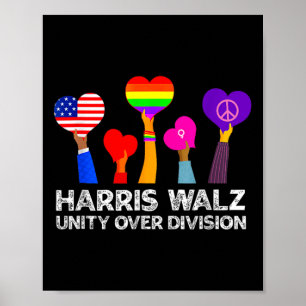Poster Harris Waltz 2024 Unité sur la division Kamala Har