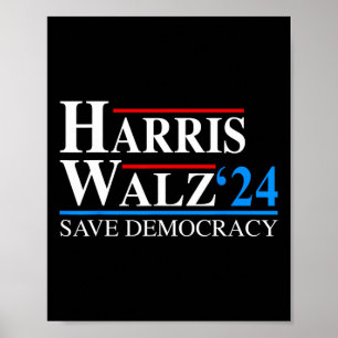 Poster Harris Waltz 2024 Vice-président Kamala Harris Tim
