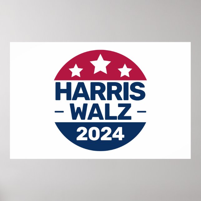 Poster Harris Walz 2024 Campagne pour le président Patrio (Devant)