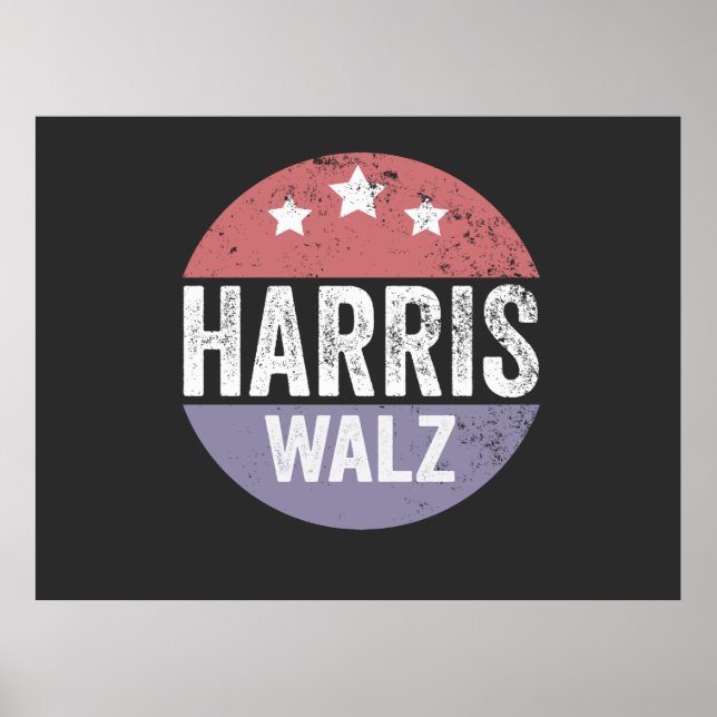 Poster Harris Walz 2024 Election Kamala Tim Waltz America (Devant)