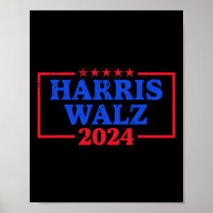 Poster Harris Walz 2024 Logo Démocrate Slogan Kam