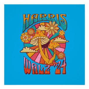 Poster Harris Walz 2024 pour le président