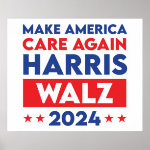 Poster Harris Walz 2024 Rendre l'Amérique à nouveau conce