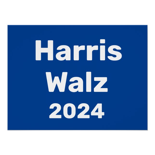 Poster Harris / Walz Campagne présidentielle 2024 (Devant)