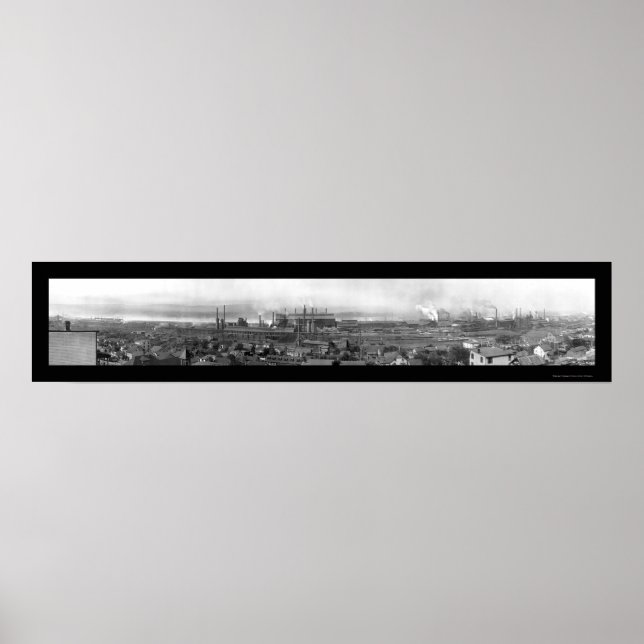 Poster Harrisburg PA Steel Company Photo 1909 (Devant)
