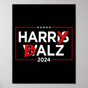 Poster Harry B Kamala Harris Et Tim W 2024