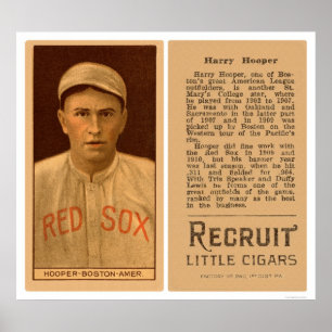 Poster Harry Hooper Red Sox Baseball 1912