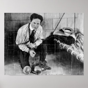 Poster Harry Houdini About to Escape from Prison