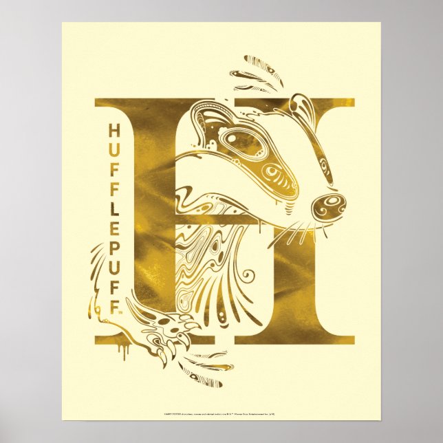 Poster Harry Potter | Aguamenti HUFFLEPUFF™ Graphic (Devant)