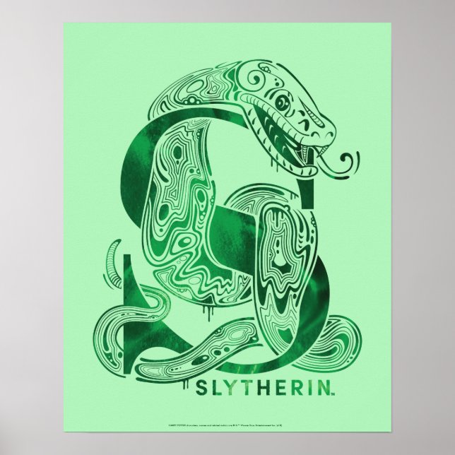 Poster Harry Potter | Aguamenti SLYTHERIN™ Graphique (Devant)
