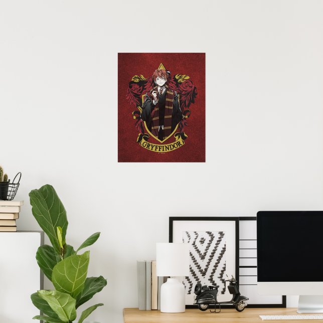 Poster HARRY POTTER™ | Anime Ron Weasley House Crest (Bureau à domicile)