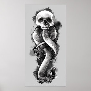 Poster Harry Potter   Aquarelle de marque foncée