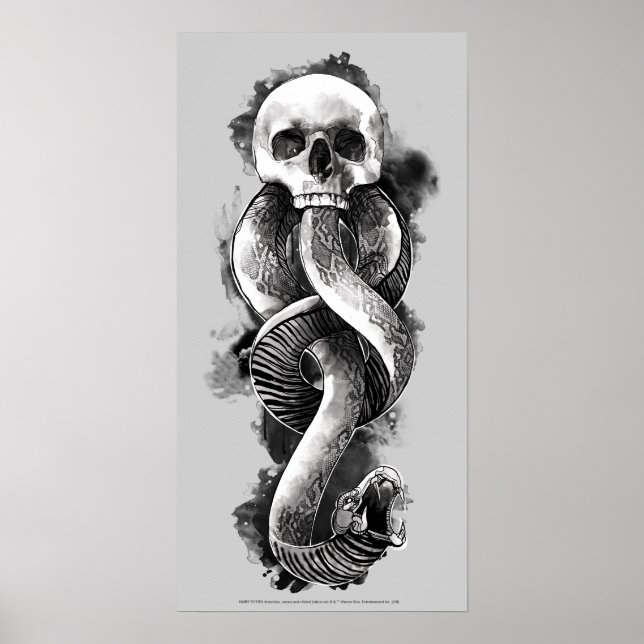 Poster Harry Potter | Aquarelle de marque foncée (Devant)