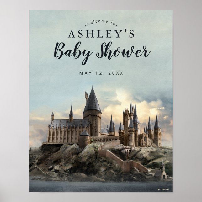 Poster Harry Potter | Baby shower du château de Hogwarts (Devant)